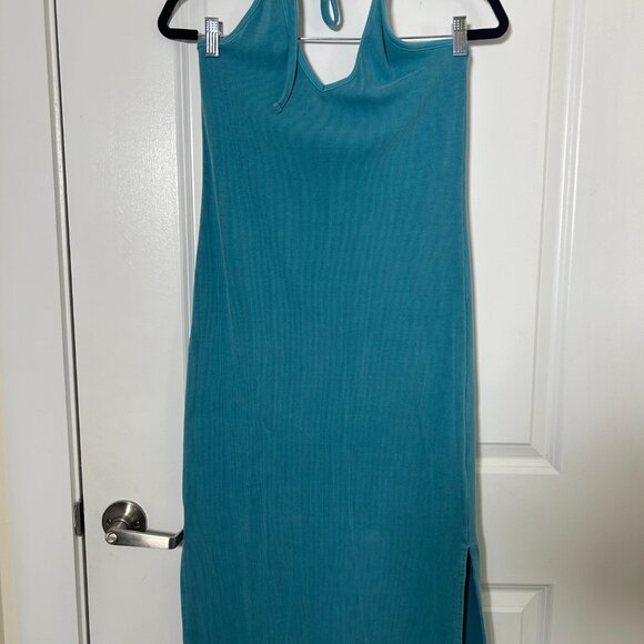 OLD NAVY KNIT HALTER SHELF BRA MIDI DRESS - Picture 4 of 8